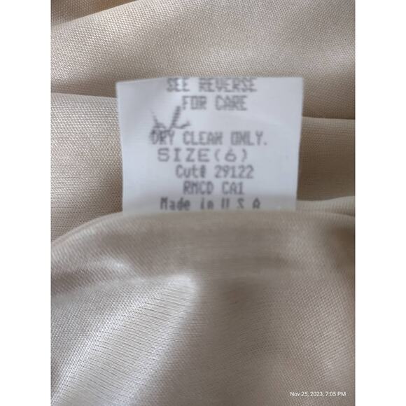 LAUNDRY Metallic Maxi Dress Size 6 Gold Lame Stretch Knit Sexy Bodycon Side Slit - Picture 11 of 12